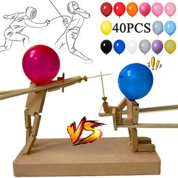 Õhupalli Bambusest Mees Lahing Puidust Robot Lahing Mängu Kaks tempokas õhupalli lahing mängu 100/20 õhupalli kingitus, mänguasjad