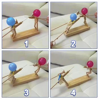Õhupalli Bambusest Mees Lahing Puidust Robot Lahing Mängu Kaks tempokas õhupalli lahing mängu 100/20 õhupalli kingitus, mänguasjad