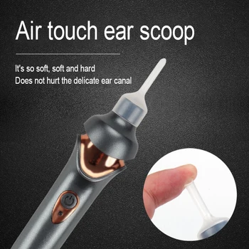 Ohutu Elektriline Juhtmeta Tolmuimeja Ear Cleaner Wax Remover Valutu Cleaning Tool