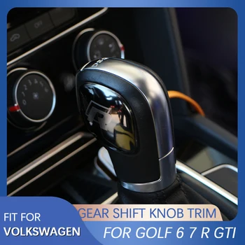 2tk Roostevabast Terasest Auto Käik Pea Shift Knob Sisekujundus Kleebis Volkswagen VW Golf 6 7 R GTI Passat B7 B8 CC R20 Jetta MK6 Tiguan