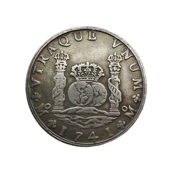 ollection Käsitöö-Suveniiride Imperial Crown Muster Kodu Kaunistamiseks Mündi Töölaua Kaunistus Hispaania Mündi Hispaania 1741 mälestusmünte