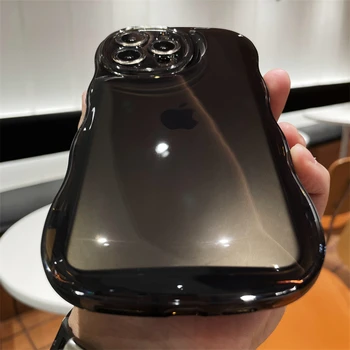Luxuly Kalli Must, Põrutuskindel Silikoon Telefon Case For IPhone 14 13 12 11 Pro Max Xr 7 8 Plus Täielikult Kaitsta Silikoonist Kest Mehed