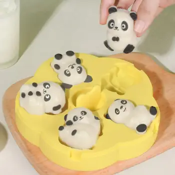 Panda Silikoon Hallituse Jäätis Jelly Hallituse Beebi Toidulisand Armas Panda Silikoon Baking Pan Puding Šokolaadi Mousse