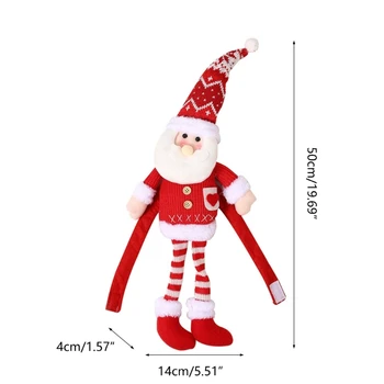 Creative Christmas Kardin Lukk Ornament Santa/Põder/Lumememm Mannekeeni Teenetemärgi Kodus Uue Aasta Decor 2024 Navidad Kingitus