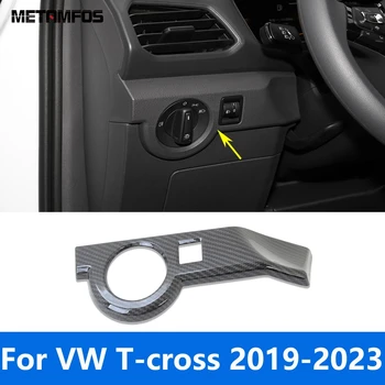 Volkswagen T-rist Tcross 2019-2022 2023 süsinikkiust Pea Valgus Lambi Lüliti Kate Sisekujundus sisustuselemendid Car Styling