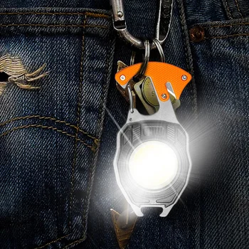 Mini COB LED Taskulamp Taskus Taskulamp USB Laetav Võtmehoidja Tuli Kruvikeeraja Avarii Ellujäämise Haamer, Mutrivõti töötuli