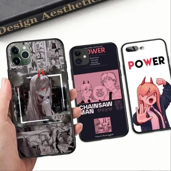 Anime Armas Võimsus Telefon Case For IPhone 14 13 12 11 XS X 8 7 6 Plus Mini Pro Max SE 2022 Pehme Must Kate Telefon