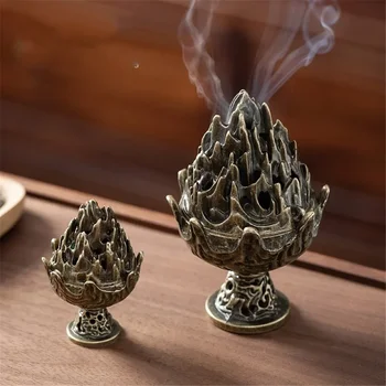 Mõttes Budistliku Teenetemärgi Kirjutaja Traditsiooniline Messing Tseremoonia Viiruk Ornament Antiik Suitsutusastia Pronks Kodu Tee Koonus Sulam